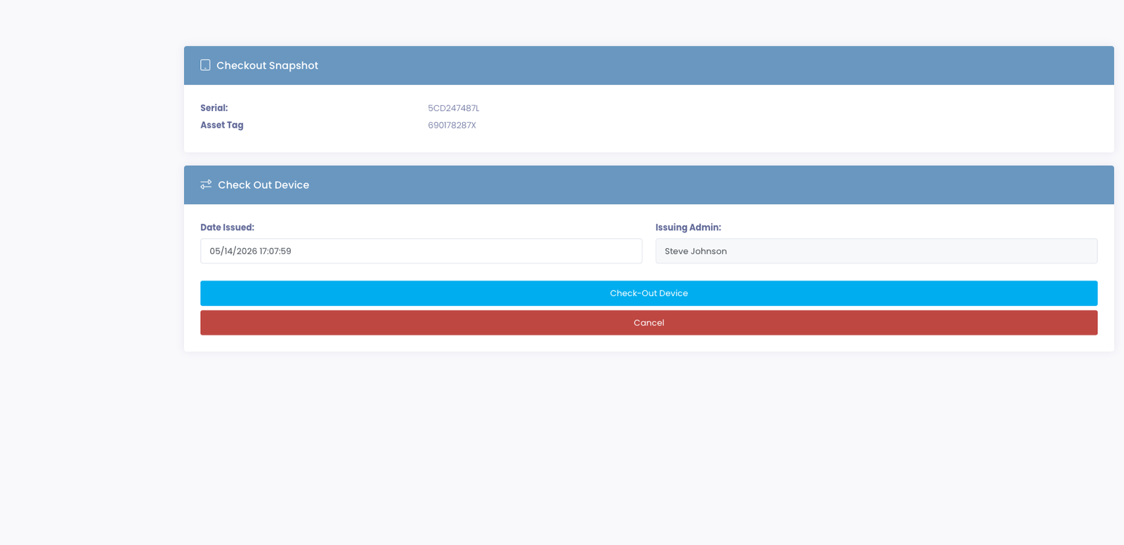 Lease Check-Out page with the signature pad section