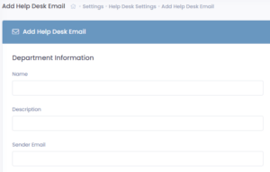 Adding Help Desk Email Fields