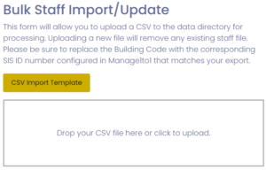 Bulk Staff Import/Update Interface